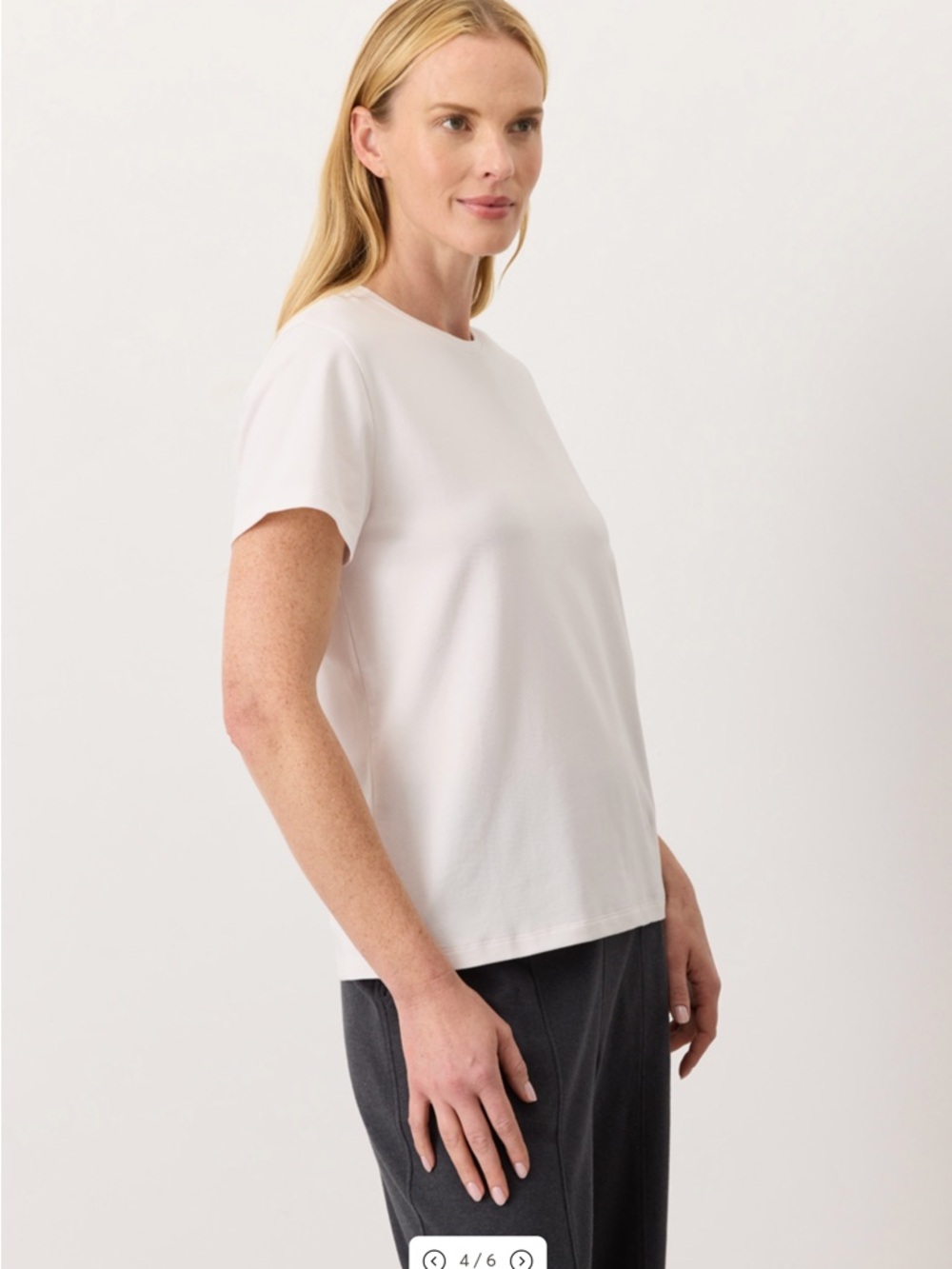 Organic Cotton Classic Crewneck Short Sleeve Top - White